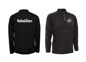 NetballStars - 1/4 Zip Midlayer - Black